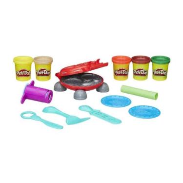 Imagem de Brinquedo Play-Doh Festa do Hamburguer com 5 Potes de Massinhas e Aces