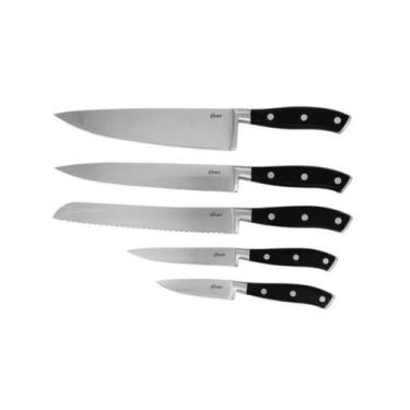 Imagem de Conjunto de facas inox parrish oster 6 peças premium com cepo de madei