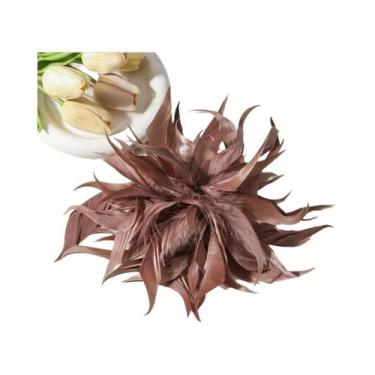 Imagem de Broche De Plumas Grande De 22CM Para Mulheres, Acessório De Joalheria 