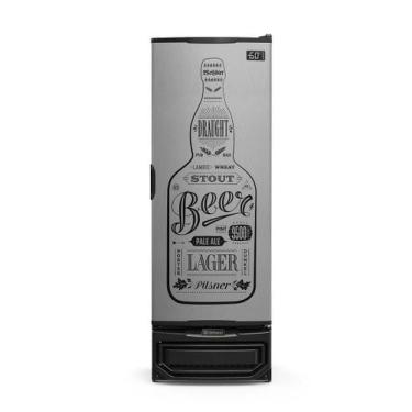 Imagem de Cervejeira Gelopar Porta Cega Tipo Inox Preta Adesivada 410 Litros Gcb