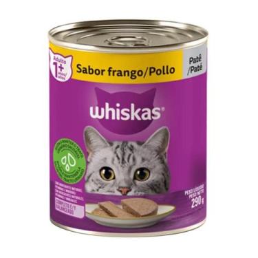 Imagem de Ração para Gatos Whiskas Premium Frango Lata 290g