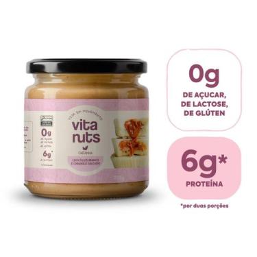 Imagem de Pasta de Castanha de Caju sabor Chocolate Branco e Caramelo Salgado Vi