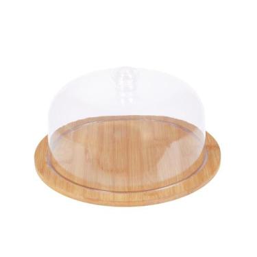 Imagem de Porta-Bolo em Bamboo com Tampa Transparente - MOR