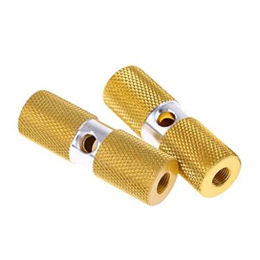 Imagem de shamjina 1 Par BMX Mountain Bike Eixo Pedal Liga Pé Pegs Cilindro, Ouro