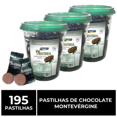 Imagem de 195 Pastilhas de Chocolate com Menta, Mentinha, Montevérgine