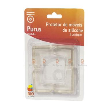 Imagem de Kit 4 Protetor De Silicone Quina Canto Mesa Bebê Criança