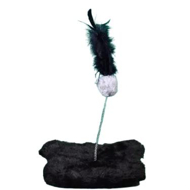 Imagem de Brinquedo para Gatos com Mola (Preto)