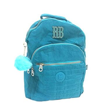 Imagem de Mochila Escolar Crinkle Pompom Azul - Rebecca Bonbon