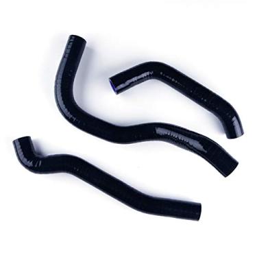 Imagem de LUXERAD Kit de mangueira de radiador de refrigeração de silicone serve para KLR650 KAWASAKI 2003 KLR 650 87-07 (preto)