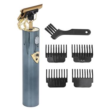 Imagem de Máquina de cortar cabelo profissional sem fio com carregamento USB aparador de cabelo de aço inoxidável ergonômico para
