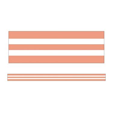 Imagem de Schoolgirl Style Bordas de quadro de avisos listradas corais, 10 metros retas, bordas de sala de aula de decoração de coral para quadro de avisos, quadro branco, quadro de cortiça, decoração boho e