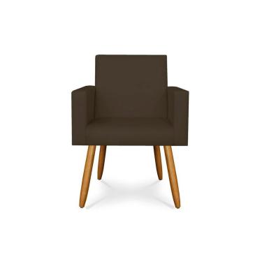 Imagem de Poltrona Couro Couríno P/Salão Balaqui Decor courino Marrom