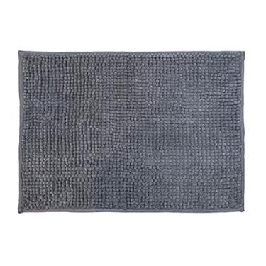 Imagem de Tapete De Banheiro Microfibra Remix Popcorn Antiderrapante 40x60cm - Camesa (Cinza)