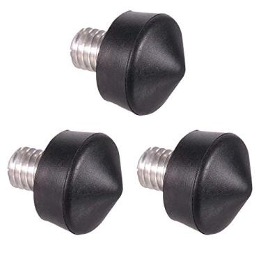 Imagem de Andoer Ponteira de borracha para tripé de 3/8 polegadas antiderrapante universal para monopé de tripé Andoer Benro Gitzo Manfrotto (3 peças)