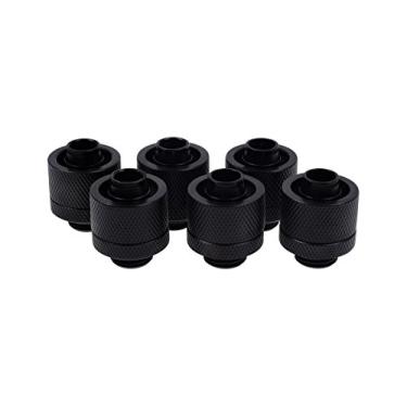 Imagem de Alphacool 17234 Eiszapfen 16/10 mm Encaixe de compressão G1/4 - Preto profundo Sixpack Encaixes de resfriamento de água