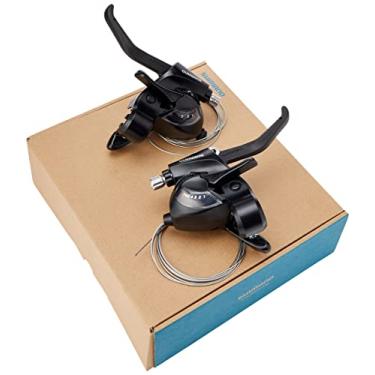 Imagem de Shimano Conjunto Altus ST-EF41 EZ Fire Plus STI para V-Brakes, velocidade 3x7, alavanca de 2 dedos, preto