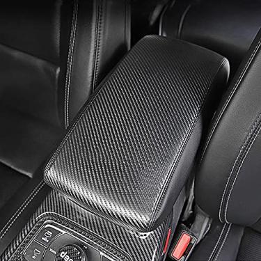 Imagem de INTGET Capa de apoio de braço para console central de carro para acessórios Jeep Grand Cherokee 2011-2020 2021 caixa de descanso de braço almofada protetor de tampa para console Grand Cherokee capa de