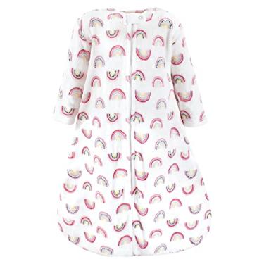 Imagem de Hudson Baby Saco de dormir unissex de pelúcia para bebê, saco, cobertor, arco-íris moderno de manga comprida, 18 a 24 meses