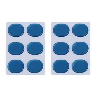 Imagem de 12 PeçAs/Conjunto de Adesivos de Silenciador de Kit de Bateria Adesivos de de SíLica Adesivos Amortecedores de Tambor Almofadas de Silenciador de Tambor Azul Mudo