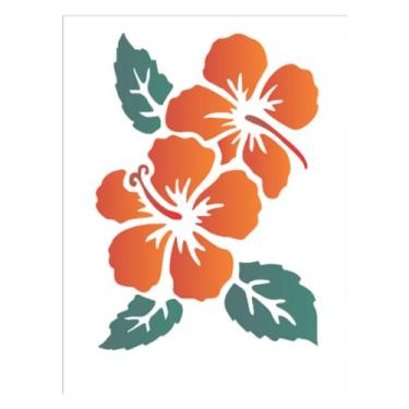Imagem de Stencil de Acetato para Pintura OPA 15 x 20 cm - 1012 Hibiscos