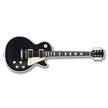 Imagem de American Vinyl Adesivo em forma de guitarra Black Gibson LES Paul Style (Guitarrista Electric Play Band Rock)