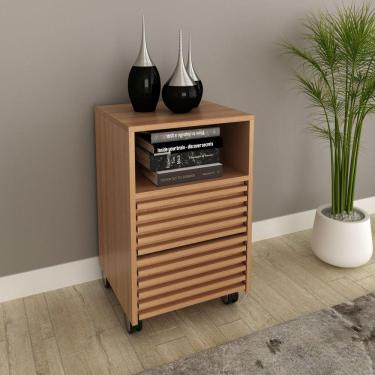 Imagem de Gaveteiro com Rodízio 2 Gavetas ME4175 Tecnomobili Amendoa