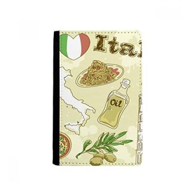 Imagem de Porta-passaporte com paisagem da Itália A Torre de Pisa inclinada Notecase Burse capa carteira porta-cartão, Multicolor