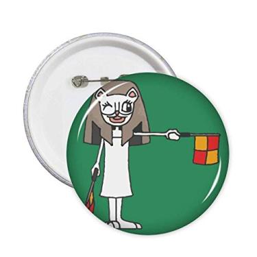 Imagem de Árbitro de andebol indica bandeira dos desenhos animados múmia pinos crachá botão emblema acessório decoração 5 peças