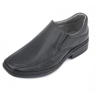 Imagem de Sapato Masculino Social Pierrô anatômico ultraconforto couro legítimo cor preto Tamanho:38;Gênero:Masculino;Cor:Preto