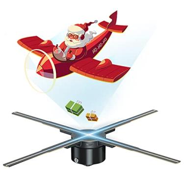 Imagem de Qudai Projetor de holograma 3D Ventilador de exibição de publicidade Jogador montado na parede 3D Olho nu 2K HD LED Ventilador de vídeo fotográfico com 576 peças LED Contas de luz Sinal de controle re