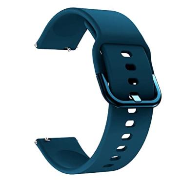 Imagem de HAZELS Acessórios de Pulseira Pulseira Pulseira de Relógio 22MM para Xiaomi Haylou Solar ls05 Relógio Inteligente Alças de Substituição de Silicone Macio Pulseira (Cor: Azul Escuro, Tamanho: 22mm)