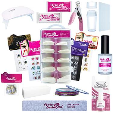 Imagem de Kit Especial Arte Sedução, Unhas Postiças Stilleto + Enfeite para Manicure