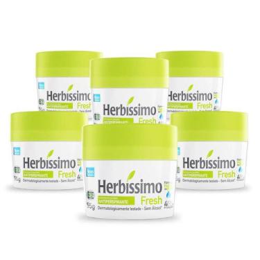 Imagem de Kit Desodorante Creme Antitranspirante Fresh Herbissimo 55G Com 6 Unid