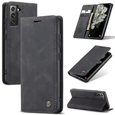 Imagem de Capa Carteira Com Compartimentos para Cartão de Crédito, Dinheiro, Documentos com Fechamento Magnético de Couro Corino com Suporte Horizontal para o Samsung Galaxy S22 Plus - Tela 6.6 Cor: Preto