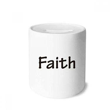 Imagem de DIYthinker Palavra de fé, frases inspiradoras, caixa para dinheiro, porta-moedas de cerâmica, presente de cofrinho
