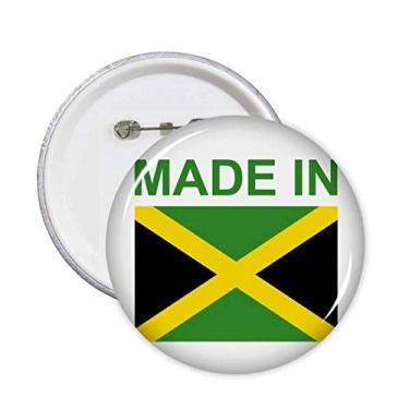 Imagem de Feito na Jamaica Country Love Broches redondos Decoração de roupas 5 peças Presente