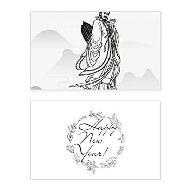 Imagem de Dao Religion China Zhuge Liang Festival de Ano Novo Cartão de felicitações Bless Message Present
