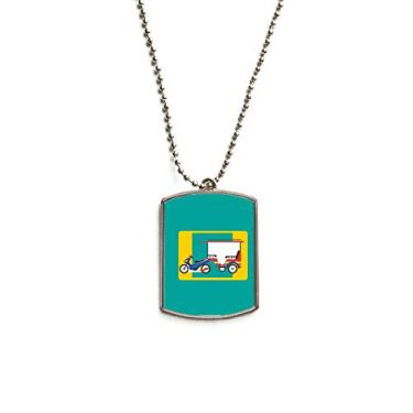 Imagem de Colar com pingente de placa de cachorro de aço inoxidável para carro de cultura de turismo cambojano