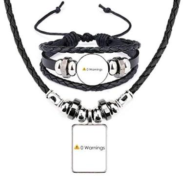 Imagem de Conjunto de joias de pulseira de couro com interface programadora sem avisos