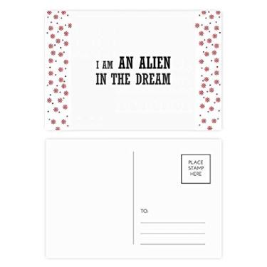 Imagem de Cartão postal I Am An Alien In The Dream Natal Flor Celebração Cartão postal Blessing Mailing