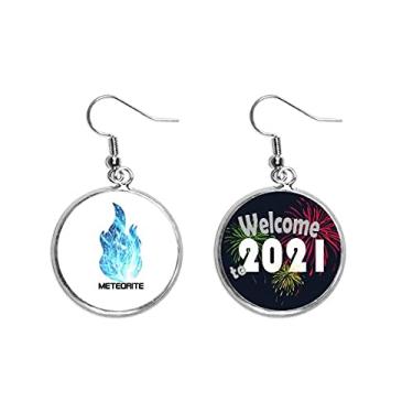 Imagem de Cosc Space Blue Flame Meteor Ear Pendants Jewelry 2021 Blessing