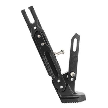 Imagem de Yctze Suporte universal lateral para motocicleta, suporte ajustável para pé de perna de estacionamento, suporte de tripé ajustável, suporte lateral universal de motor de alumínio, suporte lateral modificado