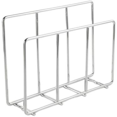 Imagem de Suporte para Tábuas de Carne Corte Organizador Aramado para Cozinha Cromado Masutti