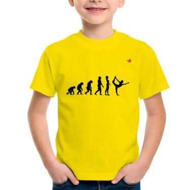 Imagem de Camiseta Infantil Yoga Evolução Da Yogini - Foca Na Moda