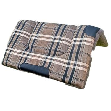 Imagem de Manta Para Selas Baixeiro De Pelúcia Ideal Para Cavalos (xadrez escuro)