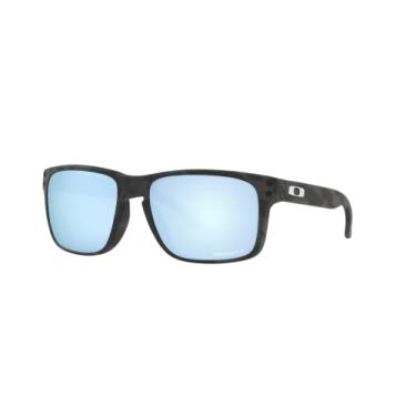 Imagem de Óculos de Sol Oakley Polarizado Holbrook 0OO9102 9102T9 Tam 55 / Preto - Lentes Prizm Deep Water Polar