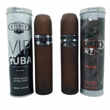 Imagem de Perfume Cuba Vip Masculino Importado + Cuba Black Importado 100 Ml - C
