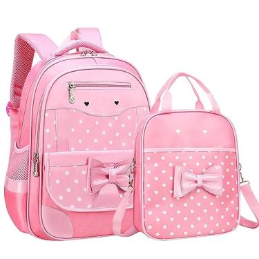 Imagem de Conjunto de mochilas para meninas, mochilas escolares para meninas com lancheiras, mochila para meninas da escola primária, mochila de transporte oculta, Pk2, Large, Mochilas