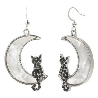 Imagem de Madison Tyler Brincos de Halloween para mulheres | Esqueleto | Crânio | Fantasma | Abóbora | Teia de aranha | Chapéu de feiticeiro | Travessuras ou travessuras | Brincos pendentes de Halloween Presente para meninas e crianças adolescentes, Zinco, Strass