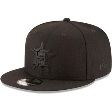 Imagem de New Era Boné Snapback ajustável MLB 9FIFTY preto preto tamanho único, Houston Astros, Tamanho �nica